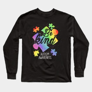 Be kind autism awareness puzzle piece Long Sleeve T-Shirt